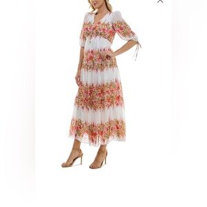 Taylor
Women’s floral-striped Swiss-dot chiffon Dress